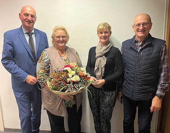 v.l.n.r.: Landesrat Christian Dörfel, Hildegard Baumgartner, Labg. Doris Staudinger, SB-BO-Stellvertreter Franz Henzinger